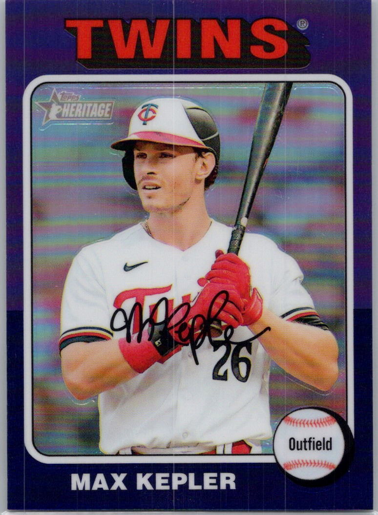 2024 Topps Heritage #476 Max Kepler Chrome Purple Refractor Minnesota Twins