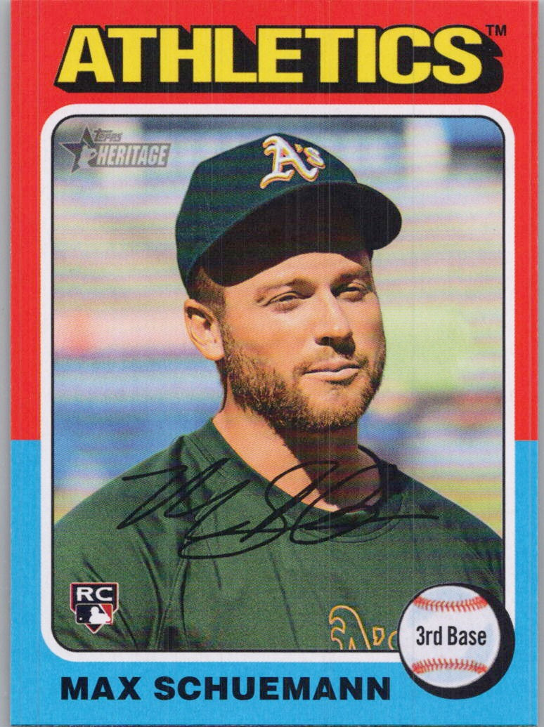 2024 Topps Heritage #712 Max Schuemann Oakland Athletics