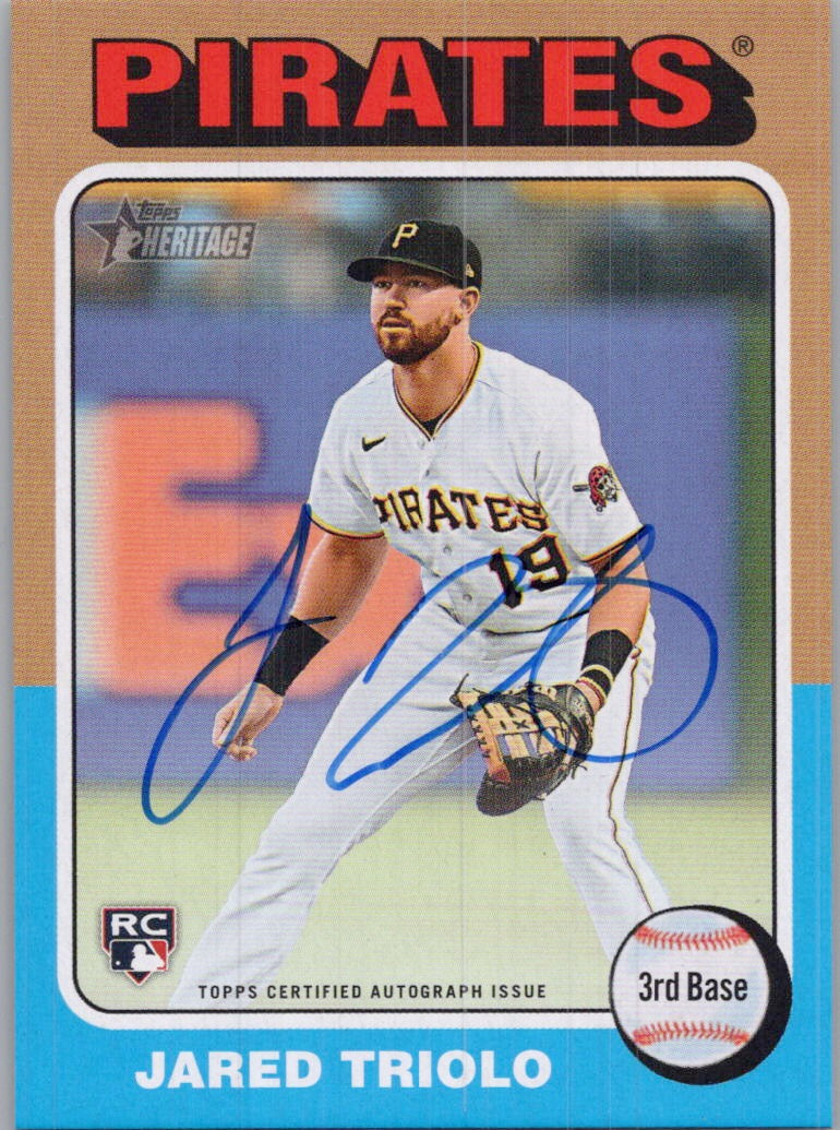 2024 Topps Heritage #ROAJT Jared Triolo Real One Autographs (High Number) Pittsburgh Pirates