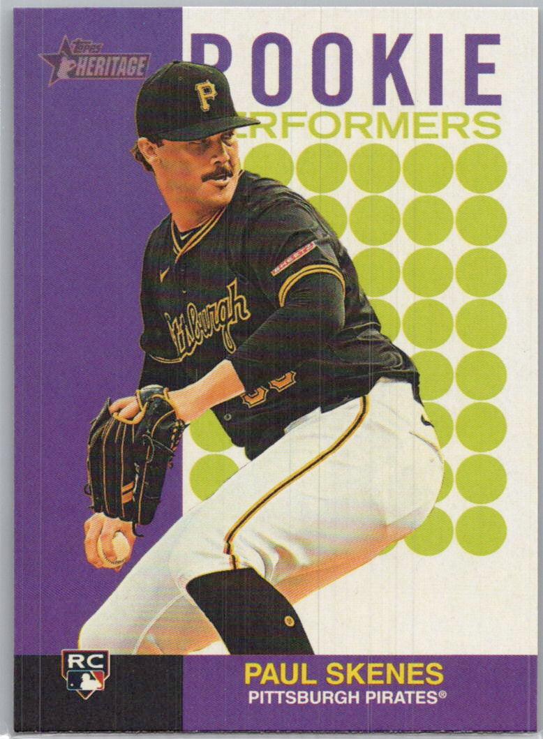 2024 Topps Heritage #RP-15 Paul Skenes Rookie Performers Pittsburgh Pirates
