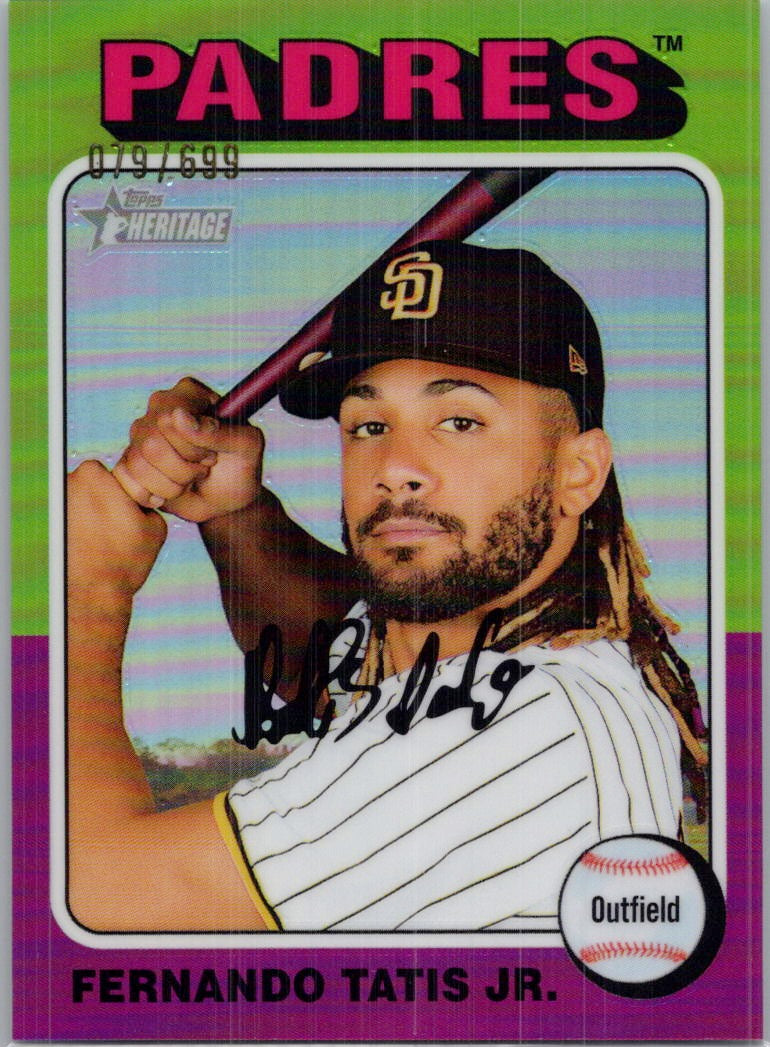 2024 Topps Heritage #505 Fernando Tatis Jr. Chrome #/699 San Diego Padres