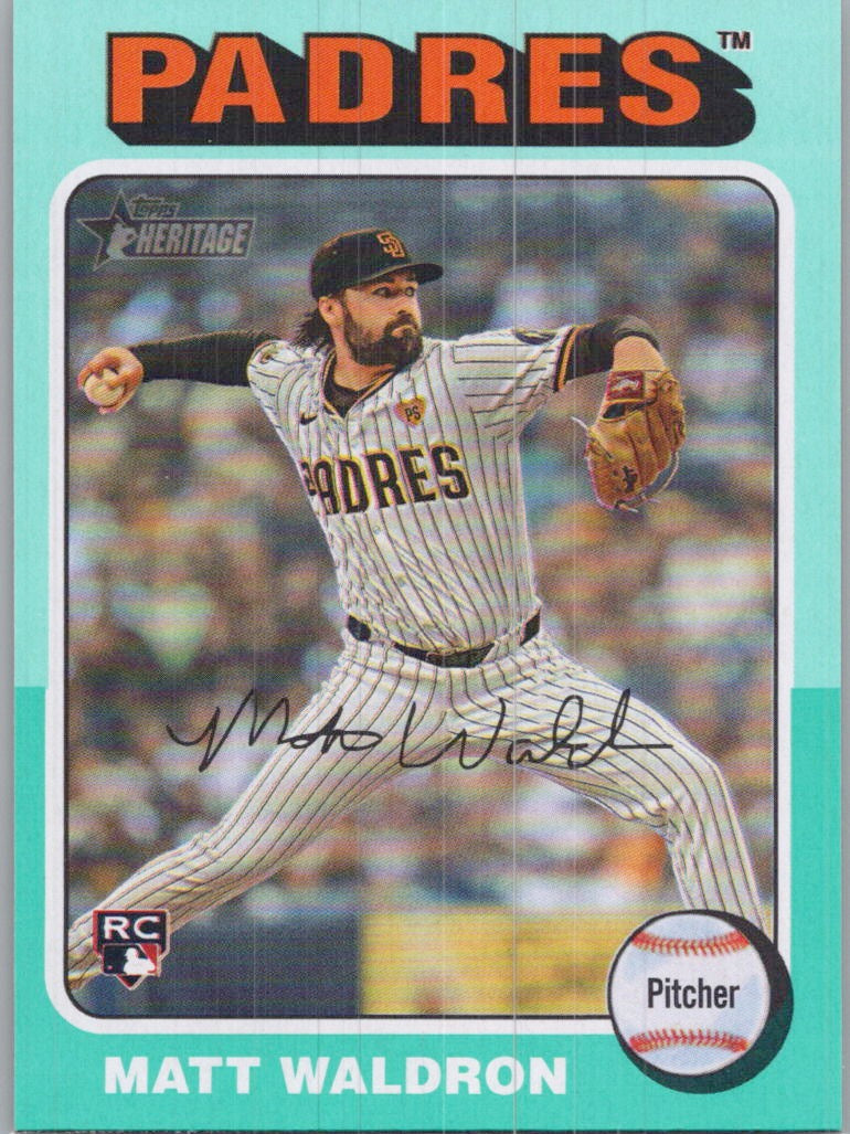 2024 Topps Heritage #604 Matt Waldron Aqua Border San Diego Padres
