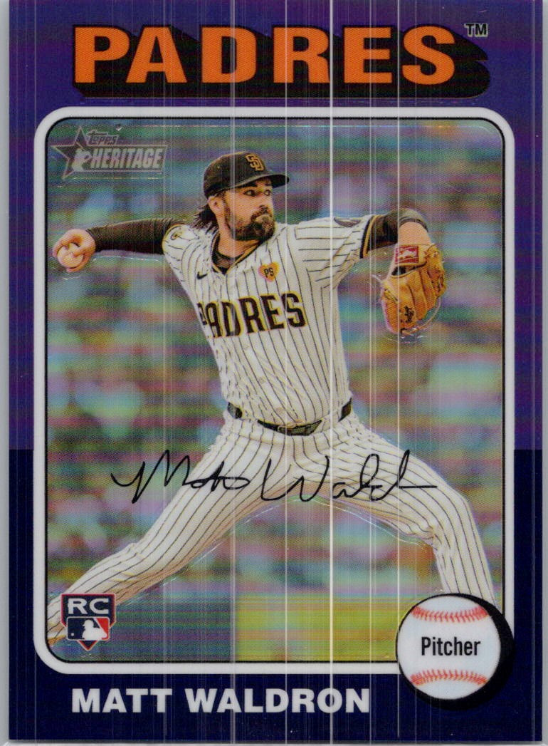 2024 Topps Heritage #604 Matt Waldron Chrome Purple Refractor San Diego Padres