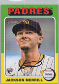 2024 Topps Heritage #689 Jackson Merrill San Diego Padres