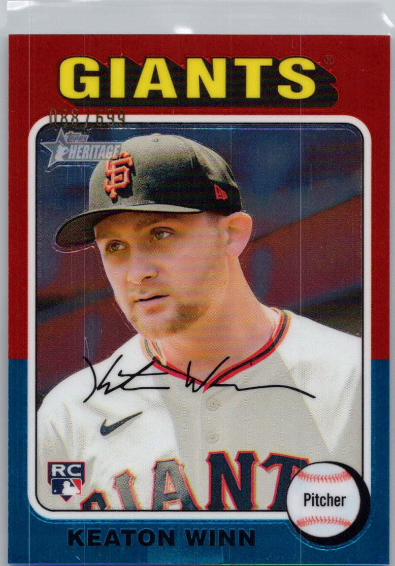 2024 Topps Heritage #695 Keaton Winn Chrome #/699 San Francisco Giants