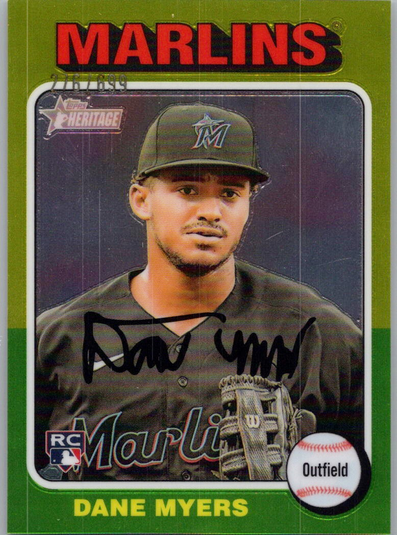 2024 Topps Heritage #412 Dane Myers Chrome #/699 Miami Marlins