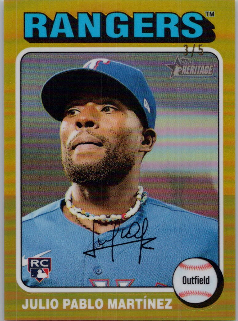 2024 Topps Heritage #223 Julio Pablo Martínez Chrome Gold Refractor #/5