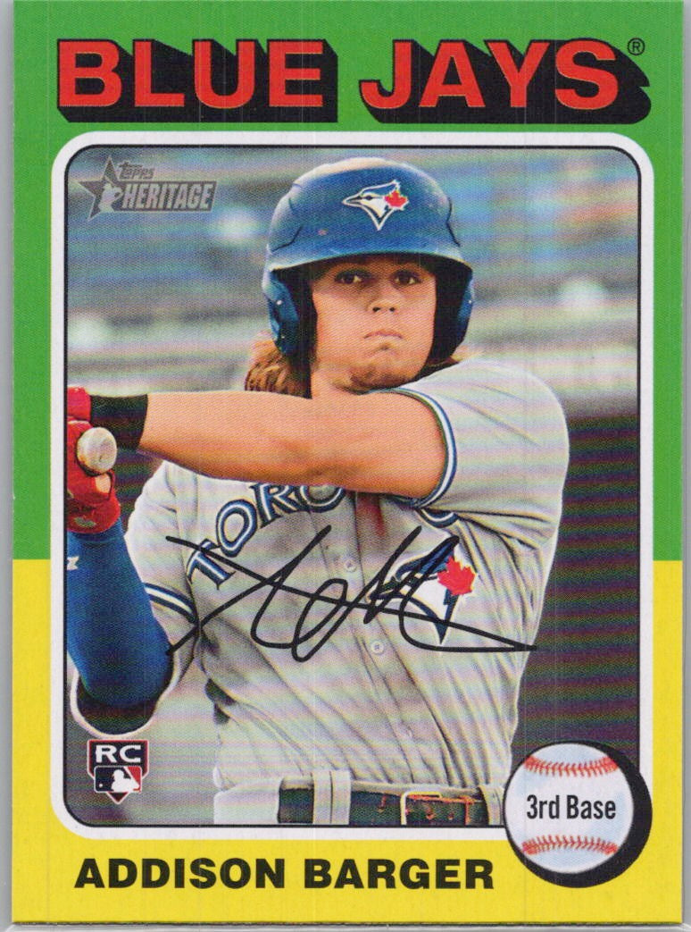 2024 Topps Heritage #725 Addison Barger Toronto Blue Jays