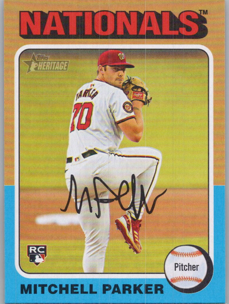 2024 Topps Heritage #693 Mitchell Parker Image Variation Washington Nationals