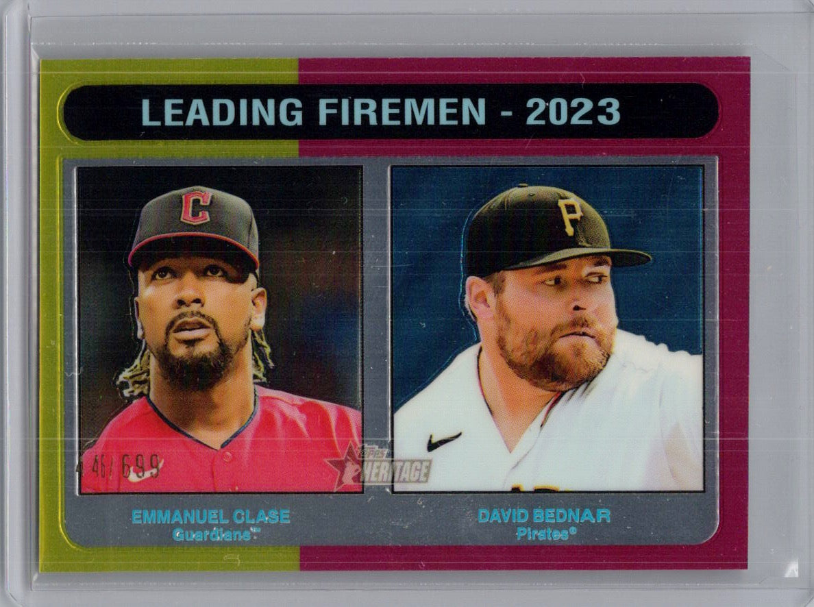 2024 Topps Heritage #313 Leading Firemen - 2023 (Emmanuel C. / David B.) #/699