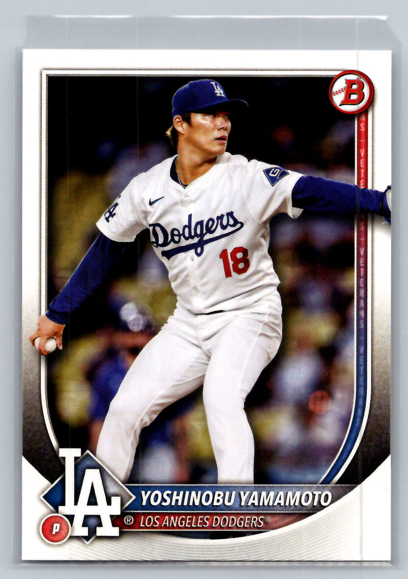 2025 Bowman #18 Yoshinobu Yamamoto Los Angeles Dodgers