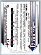 2025 Bowman #33 Wyatt Langford Texas Rangers