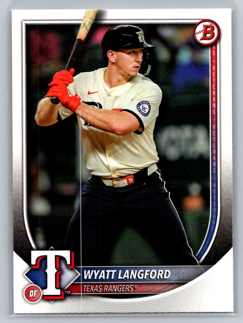 2025 Bowman #33 Wyatt Langford Texas Rangers
