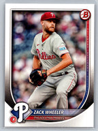 2025 Bowman #45 Zack Wheeler Purple Pattern #/199 Philadelphia Phillies